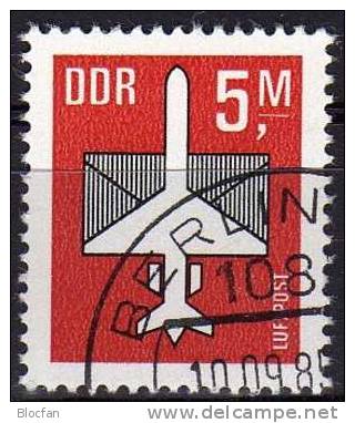Luftpost-Serie 1985 DDR 2967 Plus 4-Block O 9€ Stilisiertes Flugzeug Mit Brief Ms Mail Bloc Ss Sheet Bf GDR Germany - Autres (Air)