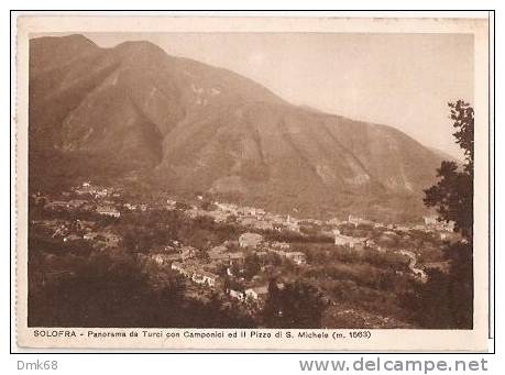 SOLOFRA  ( AVELLINO ) PANORAMA DA TURCI CON CAMPONICI ED IL PIZZO DI S. MICHELE - Avellino