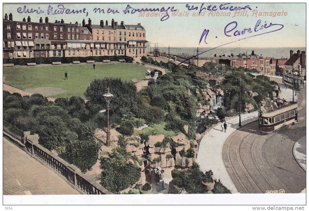 Cpa Royaume Uni   Angleterre   Kent Madeira Walk And Albion Hill Ramsgate - Ramsgate