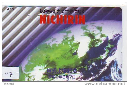 Télécarte Japon ESPACE (117)  GLOBE * TERRESTRE * MAPPEMONDE * Telefonkarte Phonecard JAPAN * Erdkugel Globus - Raumfahrt