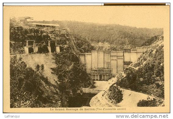 INDUSTRIES- Industrie -ref 22- Le Grand Barrage De Sarran  - Carte Bon Etat - - Industrie