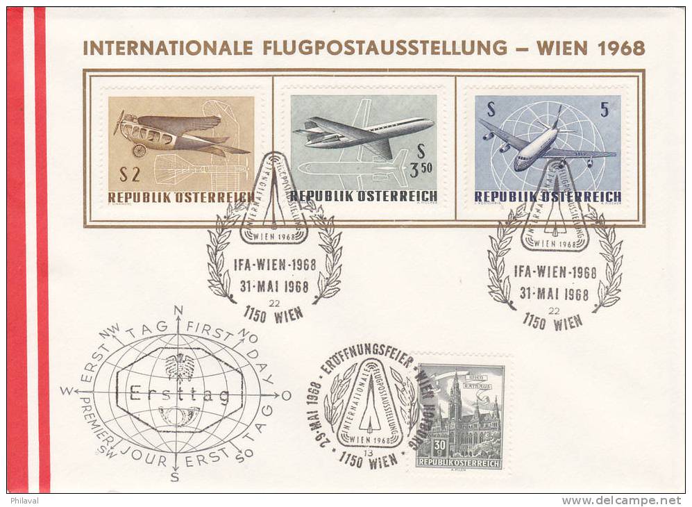 Internationale Flugpostausstellung - Wien 1968 - Autres & Non Classés