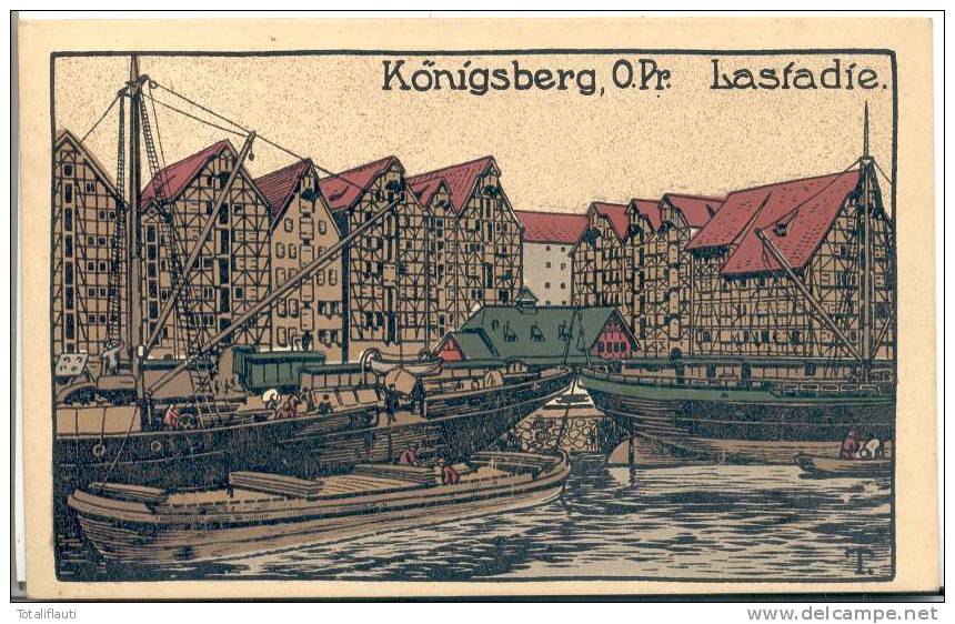 Königsberg Lastadie Steindruck RIGA DIENSTPOST OSTLAND 2.5.1943 Rot Geprüft Oberkommando Der Wehrmacht TOP-Erhaltung - Briefe U. Dokumente