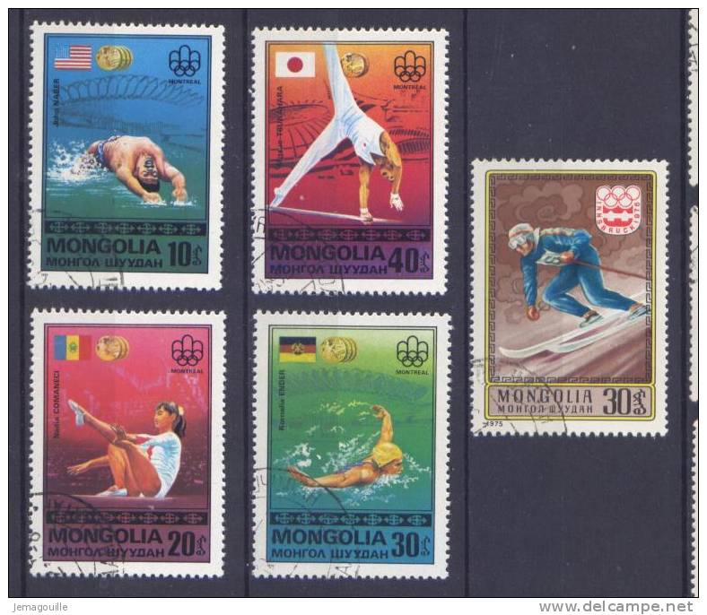 MONGOLIA - MONTREAL - Lot De 4 Timbres + 1 Timbre INSBRUCK 1976 * - Zomer 1976: Montreal