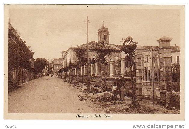 6-Alanno-Pescara-Abbruzzo-Viale Roma-Animata-V.1935 X Cagliari - Sardegna. - Pescara