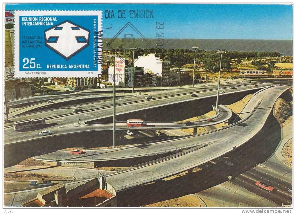 Carte Maximum ARGENTINE N° Yvert 891 (Avenues) Obl Ill 1971 - Storia Postale