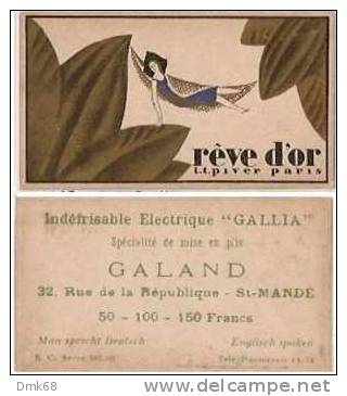 REVE D'OR - L.T. PIVER PARIS - CARTE PARFUMEE - PERFUME CARD - Oud (tot 1960)