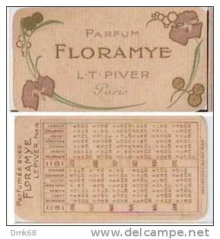 PARFUM FLORAMYE - L . T. PIVER PARIS - 1911 - CARTE PARFUMEE - PERFUME CARD - Vintage (until 1960)