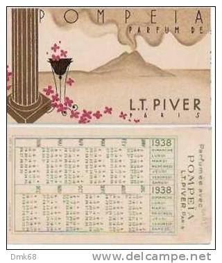 POMPEIA - L.T. PIVER  - CARTE PARFUMEE - 1938 - PERFUME CARD - Vintage (until 1960)