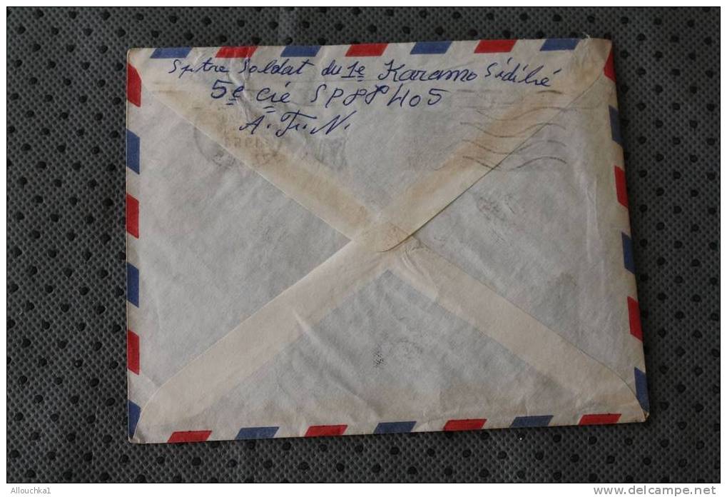 BLIDA :ALGERIE EN EX COLONIE FRANCAISE -ENVELOPPE MARCOPHILIE AFF 2 TIMBRES PAR AVION-HORLOGERIE PRECISION LETTRE - War Of Algeria