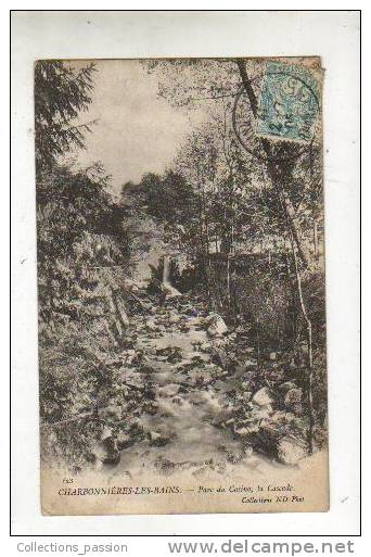 Cp, 69, Charbonnières-les-Bains, Parc Du Casino, La Cascade, Voyagée 1905 - Charbonniere Les Bains