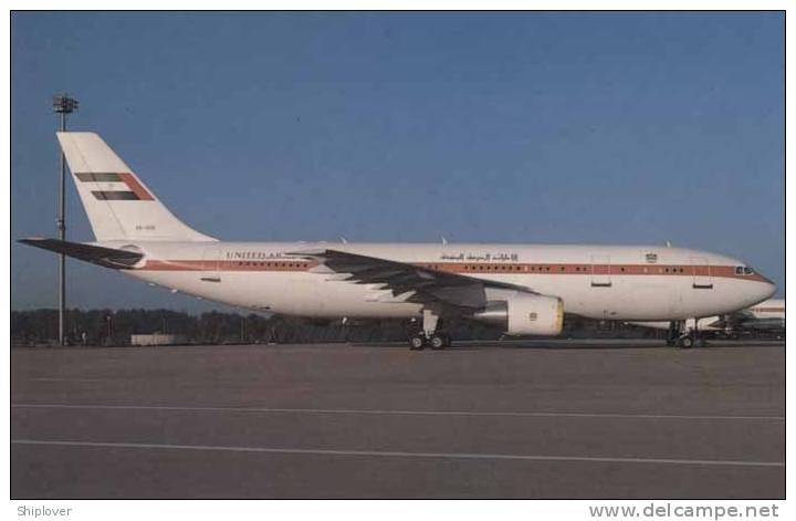 Avion Aibus A300B4-620 (A6-SHZ) De La Compagnie United Arab Emirates Carte Airborne Postcard N°40 - 1946-....: Era Moderna