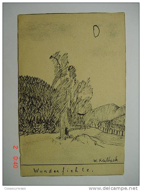 5536 GERMANY DEUTSCHLAND  ORIGINAL HAND PAINTED IN CARTON-PAPER SIGNED YEARS 1920 OTHERS IN MY STORE - Dibujos