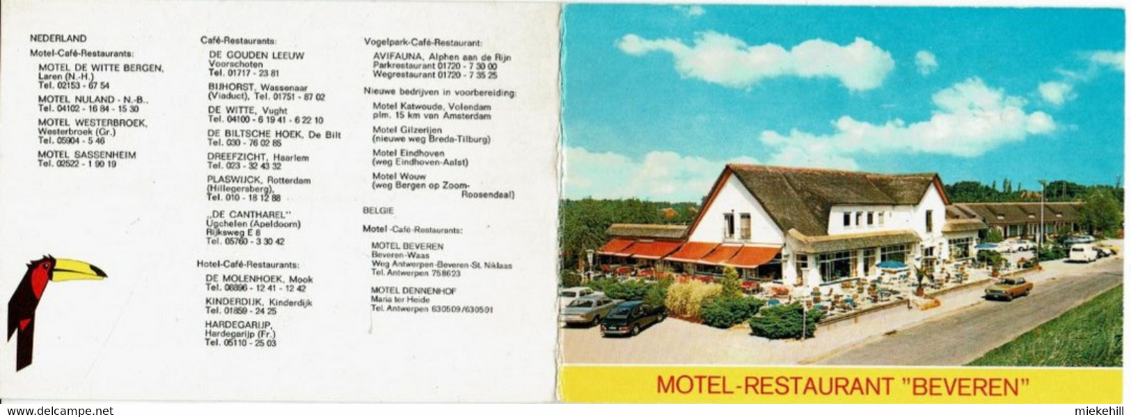 BEVEREN-WAAS MOTEL-RESTAURANT BEVEREN- Double Carte Menu - Beveren-Waas