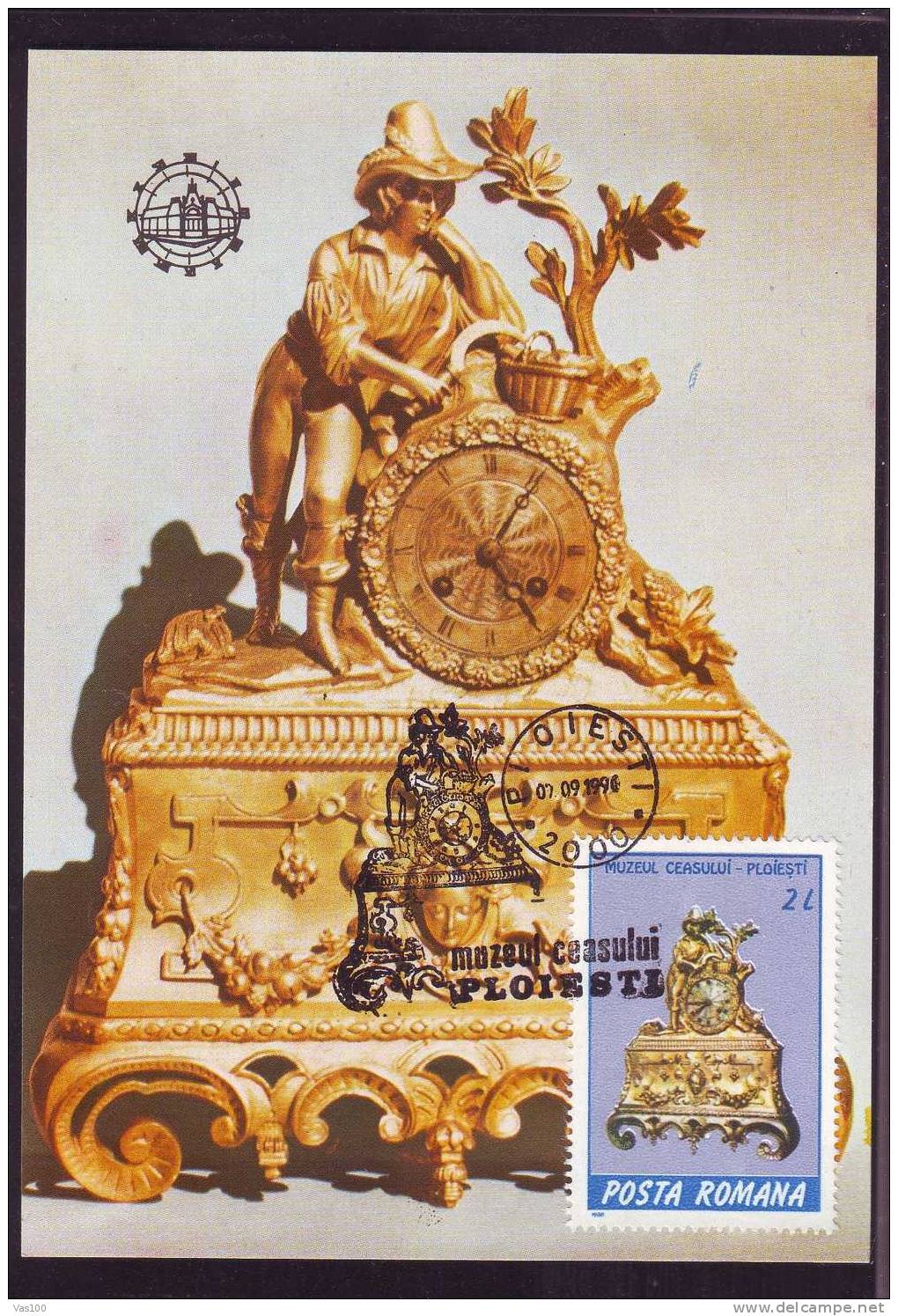 ROMANIA 1990 Maxicard,Carte Maximum ,horlogerie Watches,ANTIQUE,obliterat Ion Ploiesti. - Relojería