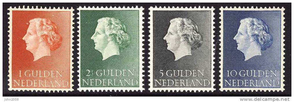 Niederlande / Netherlands 1954-1957 : Mi 647-648/661/706 *** - Königin/Queen Juliana - Nuevos