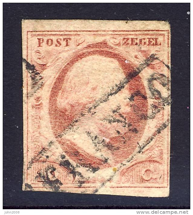 Niederlande / Netherlands 1852 : Mi 2 * - König / King Willem III - Used Stamps