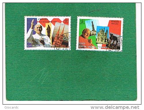 VATICANO - VATICAN . CAT.UNIF. 1039.1040   - 1995 I VIAGGI DI GIOVANNI PAOLO II NEL 1994   -  USATI (°) - Used Stamps