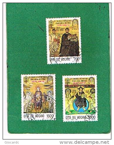 VATICANO - VATICAN . CAT.UNIF.  998.1000 - 1994 XIII CONGRESSO INT. ARCHEOLOGIA CRISTIANA -  USATI (°) - Used Stamps
