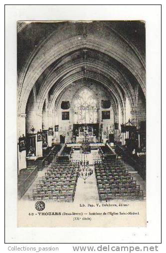 Cp, Thouars, Intérieur De L'église Saint-Mèdard - Thouars