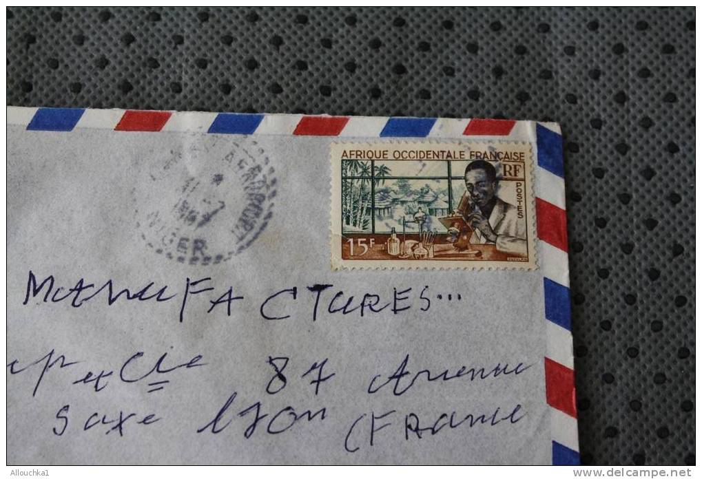 MADAMA NIGER EX AFRIQUE OCCIDENTALE FRANCAISE P/ HORLOGERIE DE PRECISION LYON AFF TIMBRE SEUL MILITARIA 1ERE CIE - Andere & Zonder Classificatie