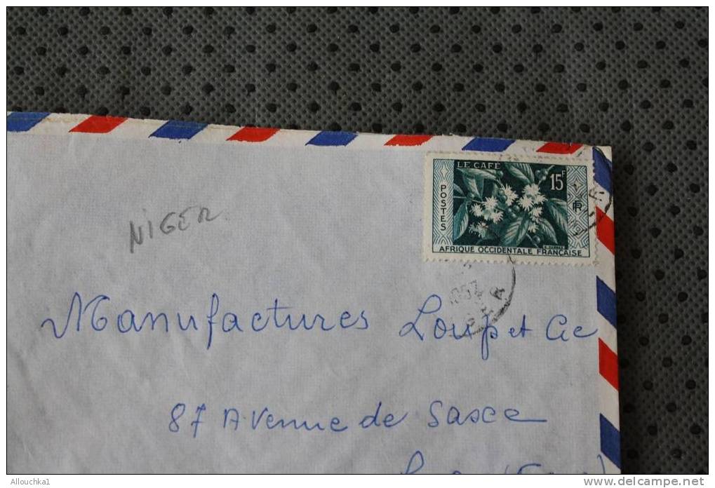 OUMAROU DOGO NIGER EX AFRIQUE OCCIDENTALE FRANCAISE P/ HORLOGERIE DE PRECISION LYON AFF TIMBRE SEUL CACHET AGRICULTEUR - Other & Unclassified