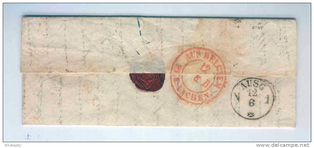 Lettre Non Affranchie DEYNZE 1857 Vers AACHEN - Cachet B.2è R. - Boite Rurale B (Porignon = WONTERGEM)   --  B4/093 - Autres & Non Classés