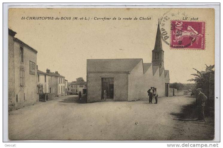 CPA 49 ST CHRISTOPHE DU BOIS  Carrefour De La Route De Cholet - Autres & Non Classés