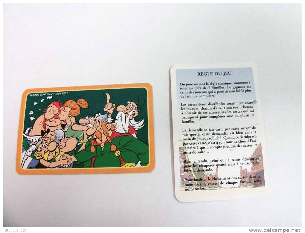 ASTERIX. JEU DES 7 FAMILLES AVEC RÈGLE DU JEU. DUCALE. FRANCE CARTES. 2002 Les Ed. Albert René / GOSCINNY - UDERZO - Objets Publicitaires