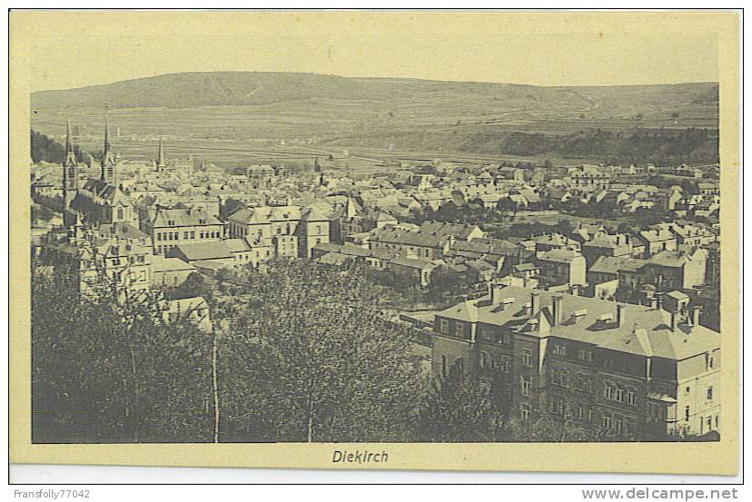 DIEKIRCH LUXEMBOURG Panoramic Town PANORAMIC Circa -WWI - Diekirch