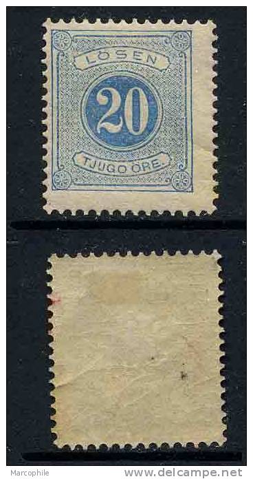 SUEDE / 1874 TIMBRE TAXE # 6A - 20 ö Bleu * - Postage Due