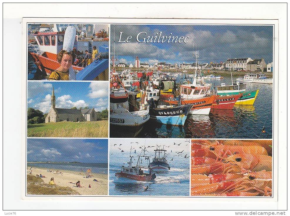 LE GUILVINEC - 6 Vues  : Costume Bigouden, La Chapelle, La Plage Et Le Port De Pêche - Guilvinec