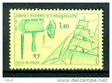 SAINT-PIERRE-ET-MIQUELON,   1991, N° 535** (Yvert Et Tellier),  Outils De Voilier. - Unused Stamps