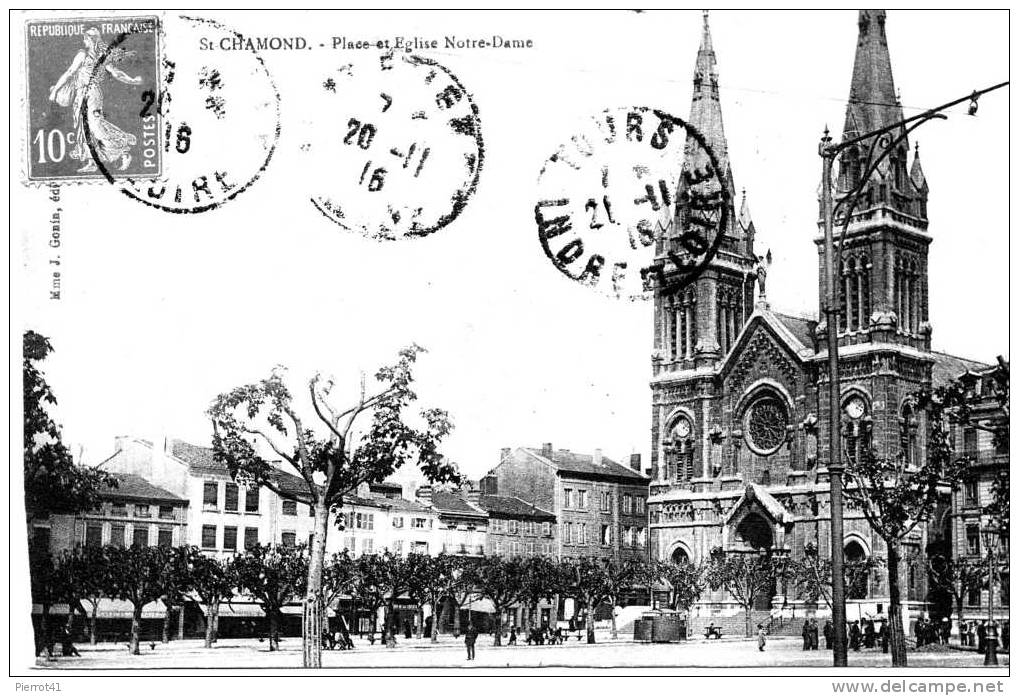 Place Et Eglise Notre Dame - Saint Chamond