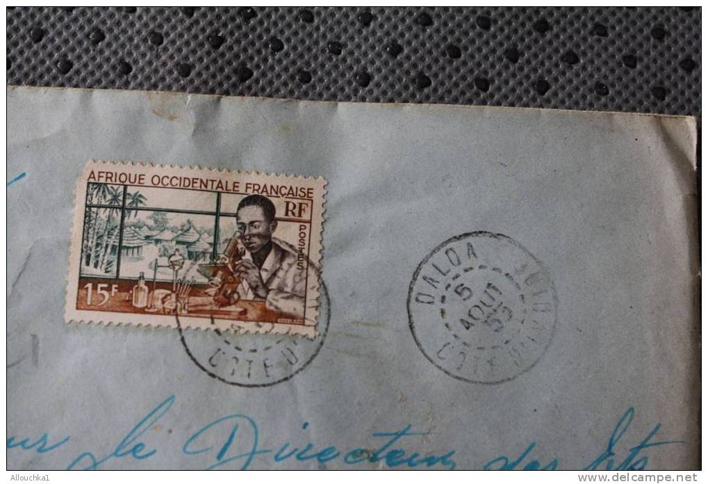 DAOLA COTE D' IVOIRE: EX AFRIQUE OCCIDENTALE FRANCAISE MARCOPHILIE ENVELOPPE LETTRE PAR AVION AFF TIMBRE SEUL - Cartas & Documentos