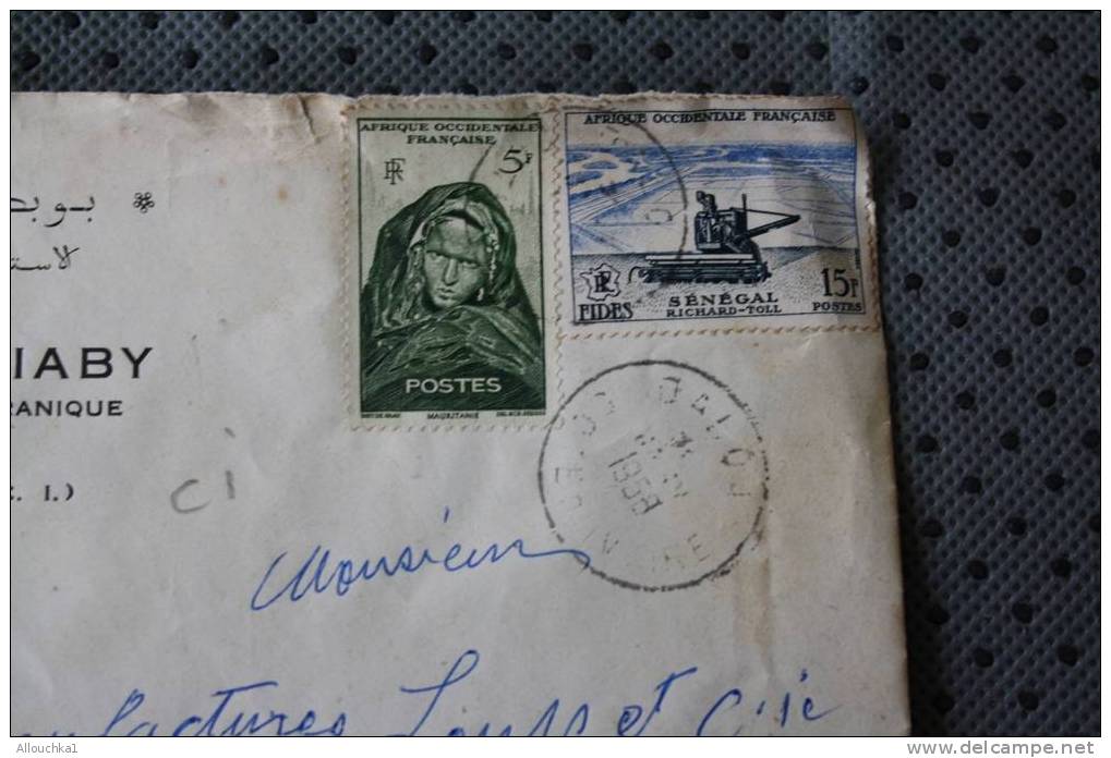 DALOA COTE D' IVOIRE: EX AFRIQUE OCCIDENTALE FRANCAISE MARCOPHILIE ENVELOPPE LETTRE AVION AFF 2 TIMBRES - Cartas & Documentos