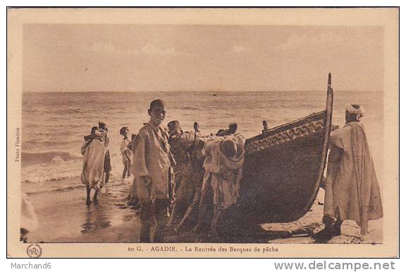 MAROC.AGADIR.LA RENTREE DES BARQUES DE PECHE Editeur Flandrin Casablanca - Agadir