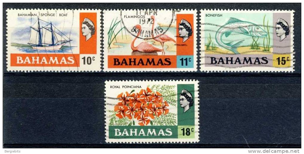 Bahamas 4 Different Birds, Fish Etc. Stamps Used - Bahamas (1973-...)