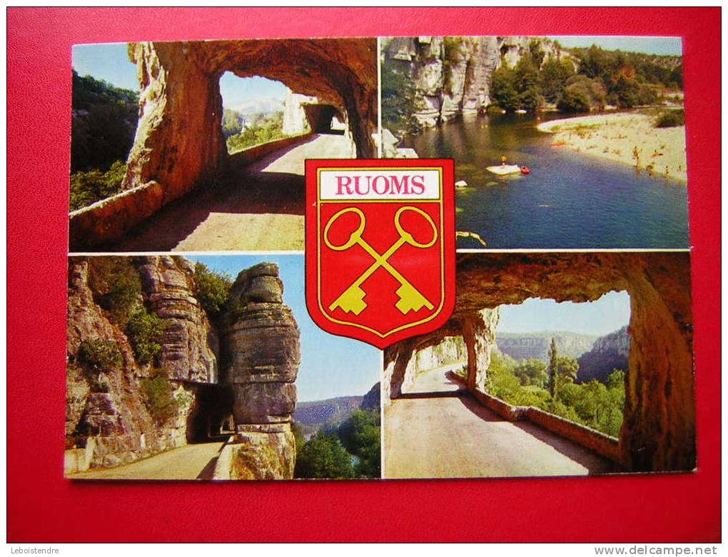 CPM-07-ARDECHE-RUOMS-DEFILE DE RUOMS-PAYSAGES DU VIVARAIS -MULTI-VUES -NON VOYAGEE CARTE EN BON ETAT,MINIME VECU - Ruoms