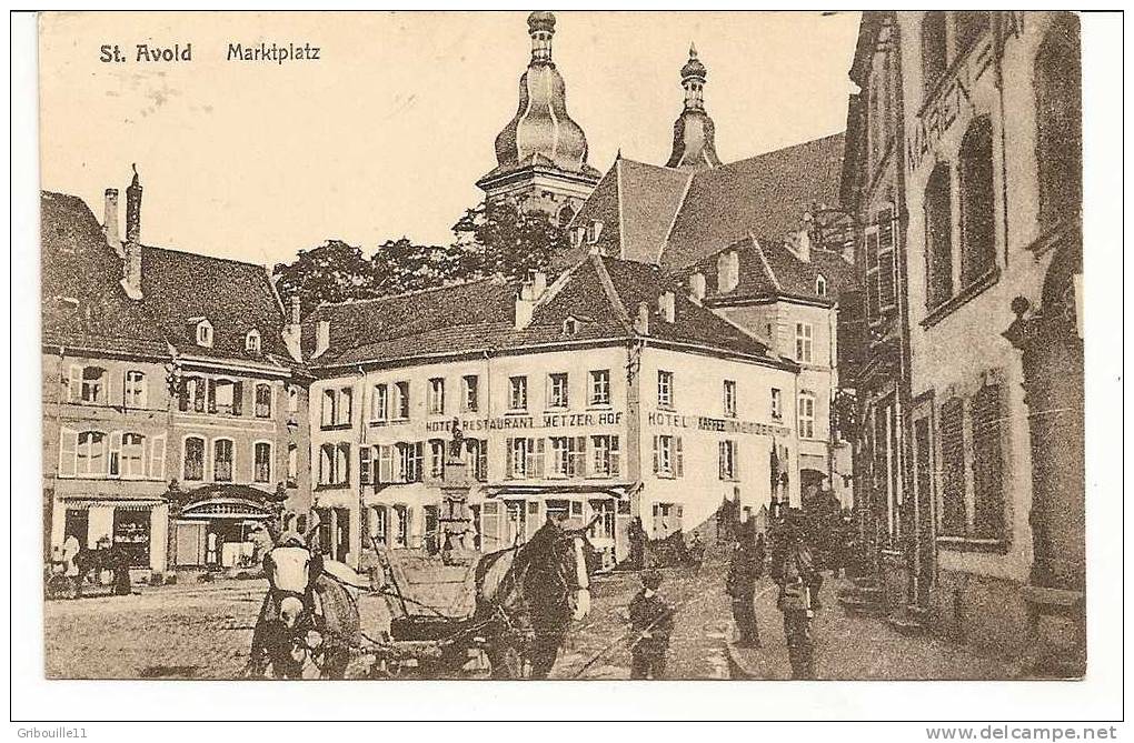 SAINT AVOLD   -   ** MARKTPLATZ " Mit  HOTEL " METZERHOF **   -   Editeur :.Gerh. MÜLLER De ST Avold   N° 5 - Saint-Avold