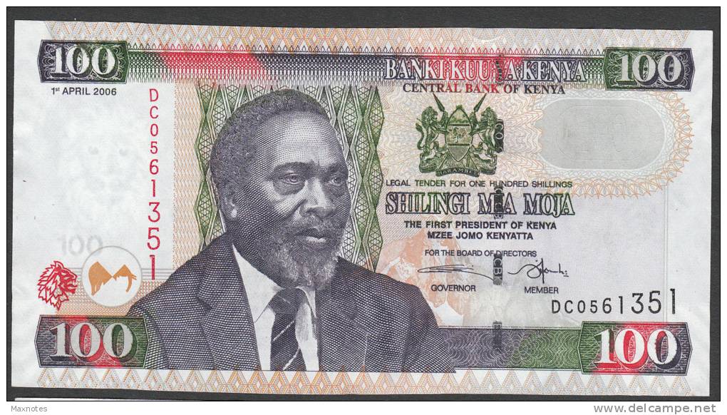 KENYA.  : 100  Schillings - 2006 - P42 - UNC - Kenia