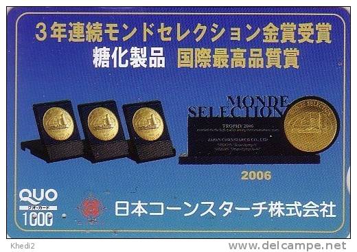 Carte Japon - MEDAILLE En OR - Japan Card GOLD Medal / Monde Selection 2006 - Coin 36 - Stamps & Coins
