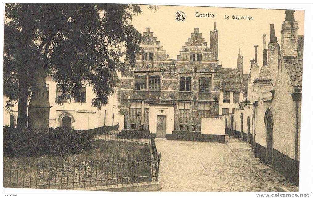 COURTRAI,  Le Béguinage  ( Belgica) , Postal , Post Card, Postkate, - Kortrijk