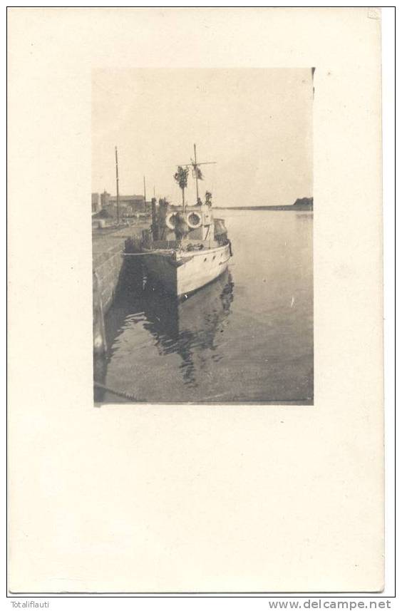 Rostock Warnemünde Minensuchboot F 49 Am Kai 23.7.1919 Datiert Ungelaufen TOP-Erhaltung - Rostock