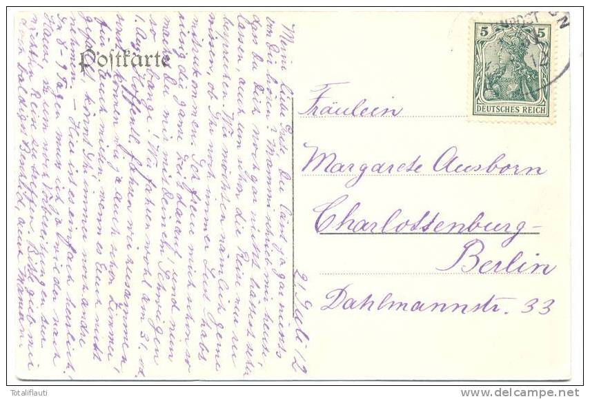 Rüthen Soest Villa Waldfrieden Winter Schnee 21.7.1912 Bahnpost Gelaufen - Soest