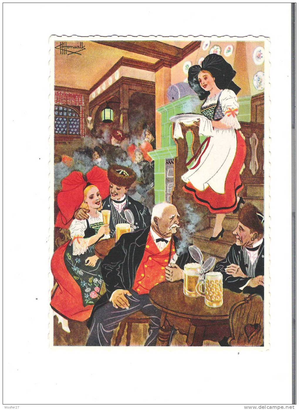 GABY ILLUSTRATEUR HOMUALK  Vieux STRASBOURG Une Taverne - Homualk