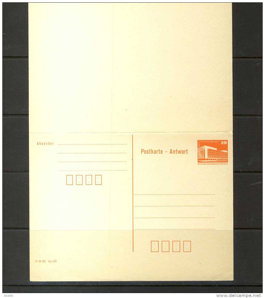 16/819   POSTKARTE MIT ANTWORTKARTE - Cartes Postales - Neuves