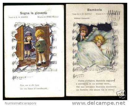 BAMBINI E POESIE LOTTO DI 2 CARTOLINE VIAGGIATE 1922 COD. C.477 - Altri & Non Classificati