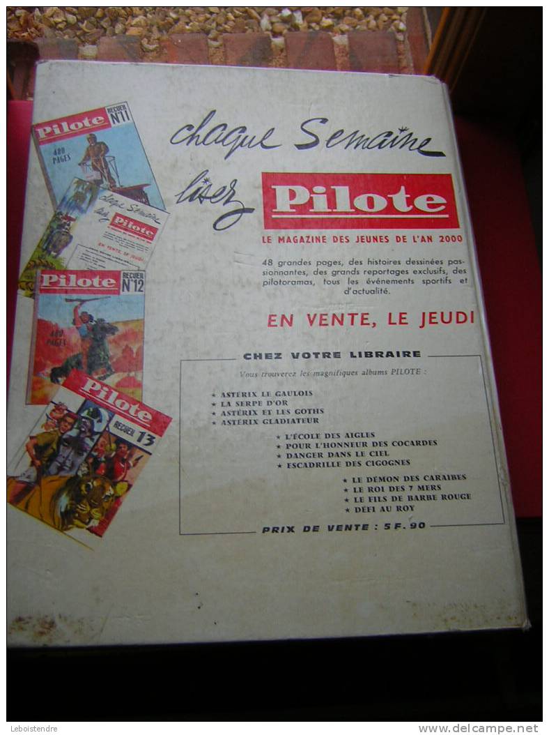 RARE RELIURE EDITEUR PILOTE N° 20  1964  EN MAUVAIS ETAT, FEUILLETS DECOLLES ,JE NE SAIS PAS SI COMPLET-6 PHOTOS - Pilote