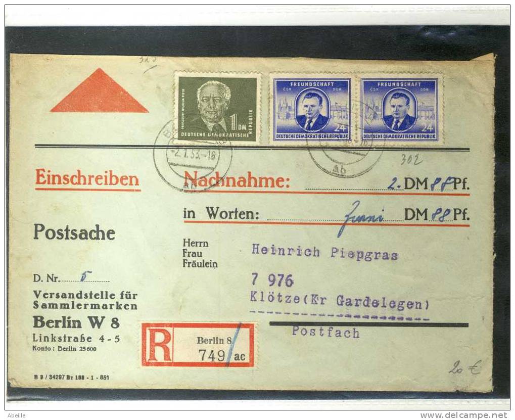 16/861       LETTRE/CP  DDR - Storia Postale